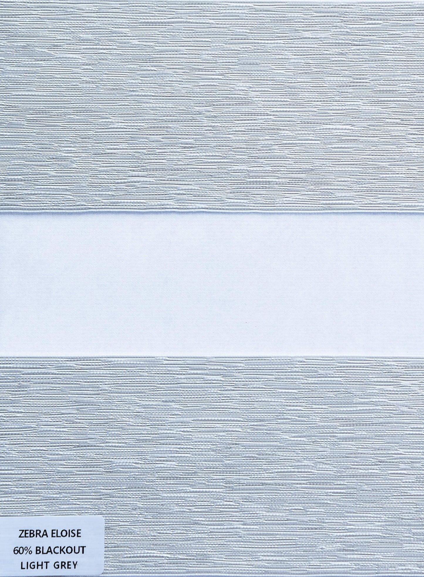 Roller Shades - Zebra Eloise 60% Blackout Light Grey