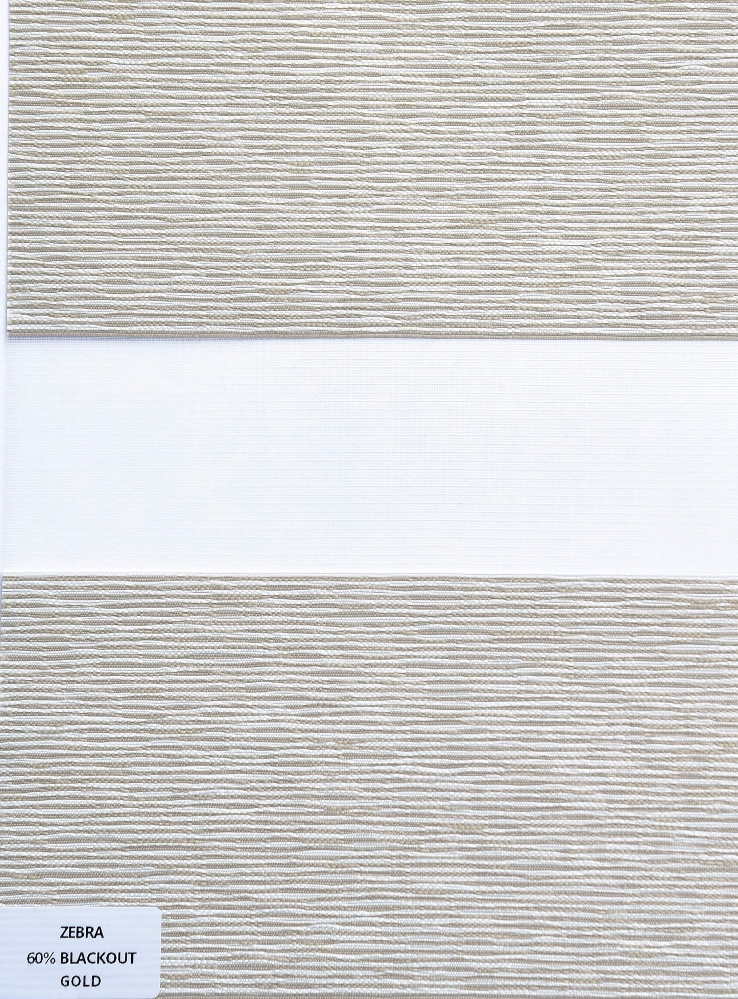 Roller Shades - Zebra 60% Blackout Gold