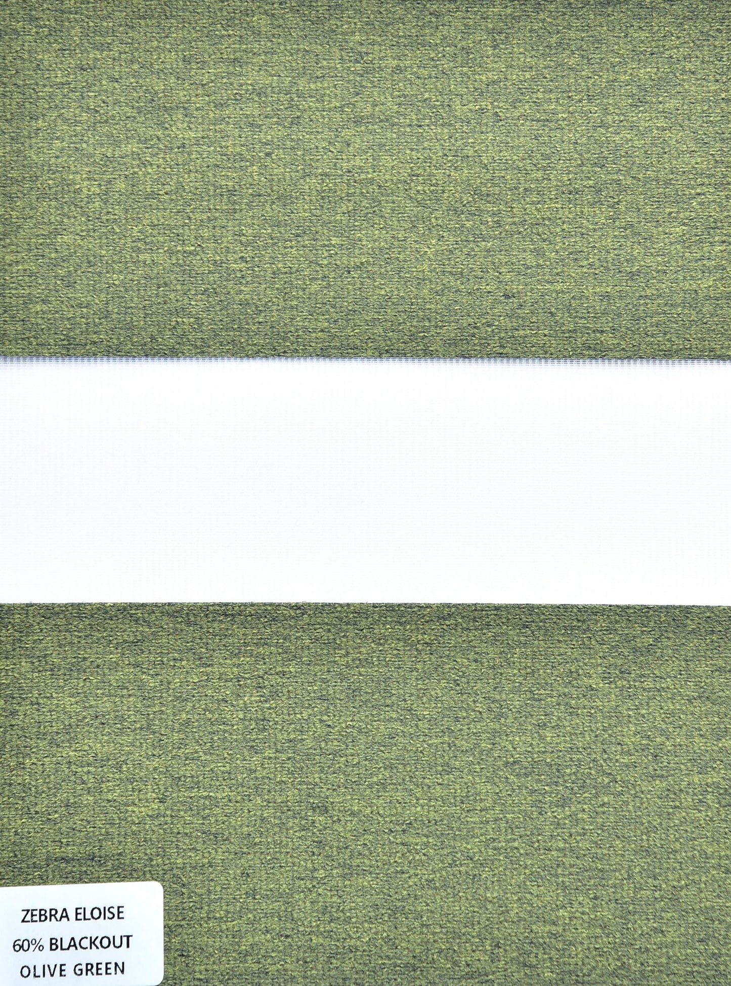 Roller Shades - Zebra Eloise 60% Blackout Olive Green