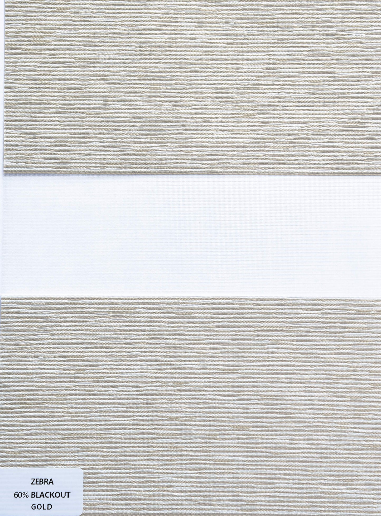 Roller Shades - Zebra 60% Blackout Gold