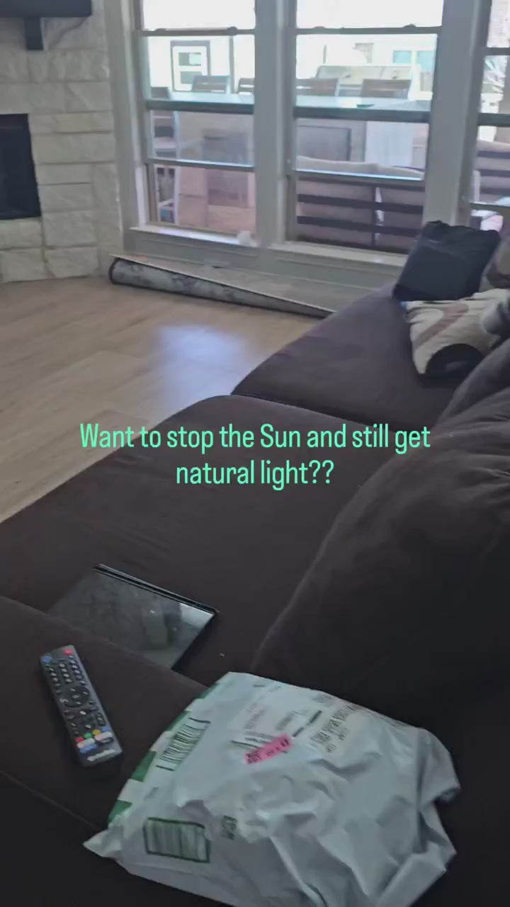 Demonstration of light control from elevated windows.